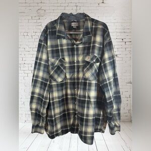 Carhartt Rugged Flex Regular 4XL Lightweight Long-Sleeve Snap Front Plaid Shirt
